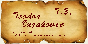 Teodor Bujaković vizit kartica